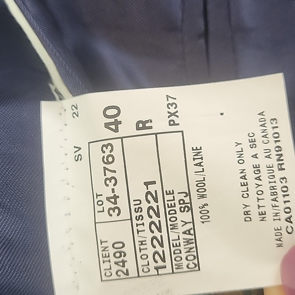 Jack Victor Conway SPJ Gray & blue plaid Super 110's - Picture 5 of 7